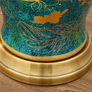 GobekUsa Emerald Queen Green Ceramic Table Lamp - Luxury Villa Bedroom Living Room Lighting