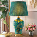 GobekUsa Emerald Queen Green Ceramic Table Lamp - Luxury Villa Bedroom Living Room Lighting