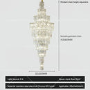 GobekUsa Crystal Staircase Chandelier: Luxury European Style for Villa Living Room