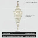 GobekUsa Crystal Staircase Chandelier: Luxury European Style for Villa Living Room