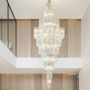 GobekUsa Crystal Staircase Chandelier: Luxury European Style for Villa Living Room