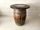 Whiskey & Wine Barrel Bar Set — Liquor Cabinet, Pub Table & Stools, Multi-Use Build