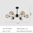 GobekUsa Luxury Glass Ball Nordic Chandeliers - Dimmable