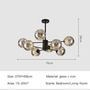GobekUsa Luxury Glass Ball Nordic Chandeliers - Dimmable