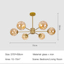 GobekUsa Luxury Glass Ball Nordic Chandeliers - Dimmable