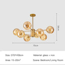 GobekUsa Luxury Glass Ball Nordic Chandeliers - Dimmable