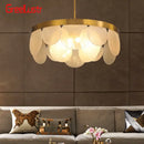 GobekUsa Glass Copper LED Pendant Light: Luxury Nordic Design for Home Decor