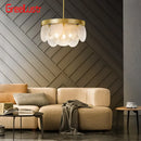 GobekUsa Glass Copper LED Pendant Light: Luxury Nordic Design for Home Decor