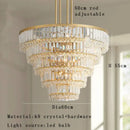 GobekUsa Crystal Round Pendant Lights: Luxury Nordic Living Room Decoration