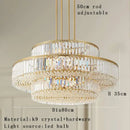 GobekUsa Crystal Round Pendant Lights: Luxury Nordic Living Room Decoration