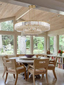 GobekUsa Crystal Round Pendant Lights: Luxury Nordic Living Room Decoration