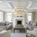 GobekUsa Crystal Round Pendant Lights: Luxury Nordic Living Room Decoration