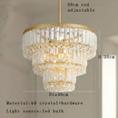 GobekUsa Crystal Round Pendant Lights: Luxury Nordic Living Room Decoration
