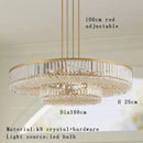 GobekUsa Crystal Round Pendant Lights: Luxury Nordic Living Room Decoration