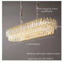 GobekUsa Crystal Ceiling Chandelier, Nordic Luxury Double Lampara for Dining Table