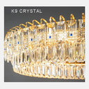 GobekUsa Crystal Ceiling Chandelier, Nordic Luxury Double Lampara for Dining Table