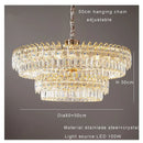 GobekUsa Crystal Ceiling Chandelier, Nordic Luxury Double Lampara for Dining Table