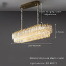GobekUsa Crystal Ceiling Chandelier, Nordic Luxury Double Lampara for Dining Table