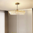 GobekUsa Crystal Ceiling Chandelier, Nordic Luxury Double Lampara for Dining Table