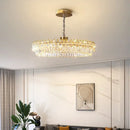 GobekUsa Crystal Ceiling Chandelier, Nordic Luxury Double Lampara for Dining Table