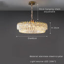 GobekUsa Crystal Ceiling Chandelier, Nordic Luxury Double Lampara for Dining Table