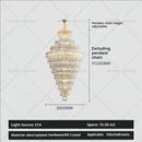 GobekUsa Crystal Chandelier: Penthouse Light Luxury for Villa Livingroom, Rotating Staircase Atmosphere