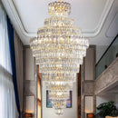 GobekUsa Crystal Chandelier: Penthouse Light Luxury for Villa Livingroom, Rotating Staircase Atmosphere
