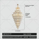 GobekUsa Crystal Chandelier: Penthouse Light Luxury for Villa Livingroom, Rotating Staircase Atmosphere