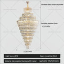 GobekUsa Crystal Chandelier: Penthouse Light Luxury for Villa Livingroom, Rotating Staircase Atmosphere