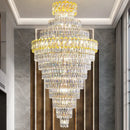 GobekUsa Crystal Chandelier: Penthouse Light Luxury for Villa Livingroom, Rotating Staircase Atmosphere