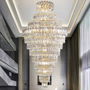 GobekUsa Crystal Chandelier: Penthouse Light Luxury for Villa Livingroom, Rotating Staircase Atmosphere