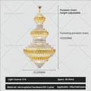 GobekUsa Deluxe Crystal Chandelier for Chic European Villa Living Room & Hotel Luxury