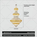 GobekUsa Deluxe Crystal Chandelier for Chic European Villa Living Room & Hotel Luxury