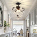 GobekUsa Gold/Black Crystal Pendant Chandelier for Wedding Decor and Luxury Home Lighting