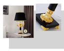 GobekUsa Black Crystal Bedroom Table Lamp - Luxury Modern Decor