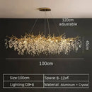 GobekUsa Crystal Pendant Chandelier for Luxury Dining Living Room LED Lighting by Decorbites
