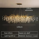GobekUsa Crystal Pendant Chandelier for Luxury Dining Living Room LED Lighting by Decorbites