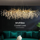 GobekUsa Crystal Pendant Chandelier for Luxury Dining Living Room LED Lighting by Decorbites