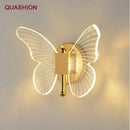 Luxury gold butterfly copper wall lamp bedroom led sconce by Decorbites
