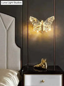 GobekUsa Nordic Creative Luxury Butterfly wall lamp for Bedroom Living Room Lighting