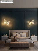 GobekUsa Nordic Creative Luxury Butterfly wall lamp for Bedroom Living Room Lighting