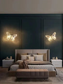 GobekUsa Nordic Creative Luxury Butterfly wall lamp for Bedroom Living Room Lighting