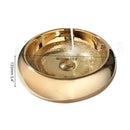 GobekUsa Golden Plated Round Ceramic Luxury Bath Mixer Set with Brass Faucet & Pop Drain