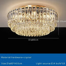 GobekUsa Crystal Round Ceiling Lamp - Nordic Luxury Home Decor Luxe Chandelier