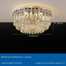 GobekUsa Crystal Round Ceiling Lamp - Nordic Luxury Home Decor Luxe Chandelier
