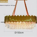 GobekUsa Crystal Art LED Ceiling Chandelier: Luxury Living Room Round Lamp