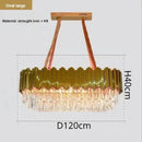 GobekUsa Crystal Art LED Ceiling Chandelier: Luxury Living Room Round Lamp