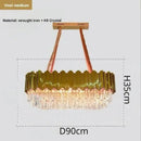 GobekUsa Crystal Art LED Ceiling Chandelier: Luxury Living Room Round Lamp
