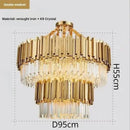 GobekUsa Crystal Art LED Ceiling Chandelier: Luxury Living Room Round Lamp