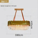 GobekUsa Crystal Art LED Ceiling Chandelier: Luxury Living Room Round Lamp